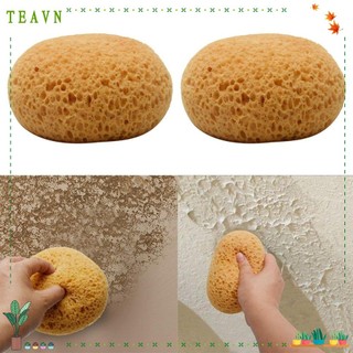 Teavn 1 Miếng bọt biển kết cấu, Tường vách thạch cao màu be có thể giặt được, Trần sơn DIY Có thể tái sử dụng Trang trí nội thất Sửa chữa kết cấu