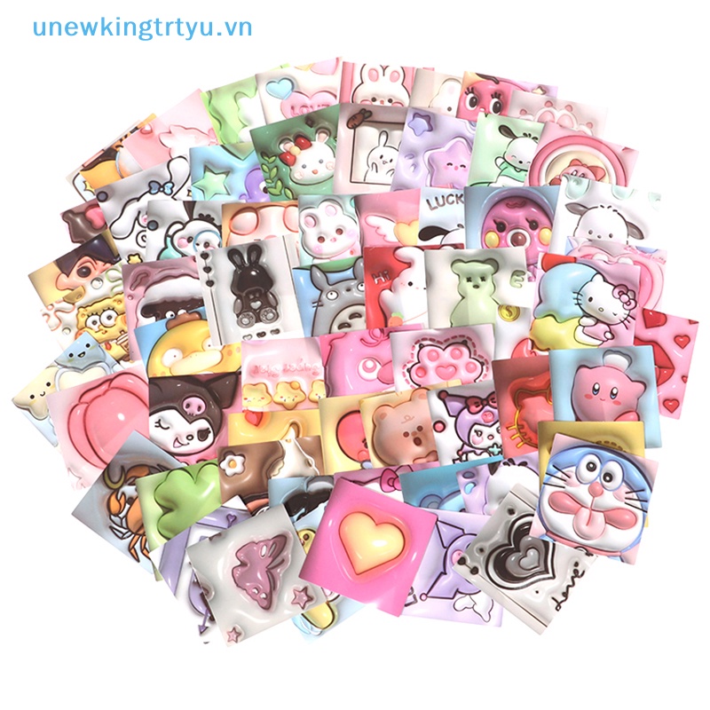 Unewtyu Set 100 Sticker 3d Hình kuromi my melody Dễ Thương vn