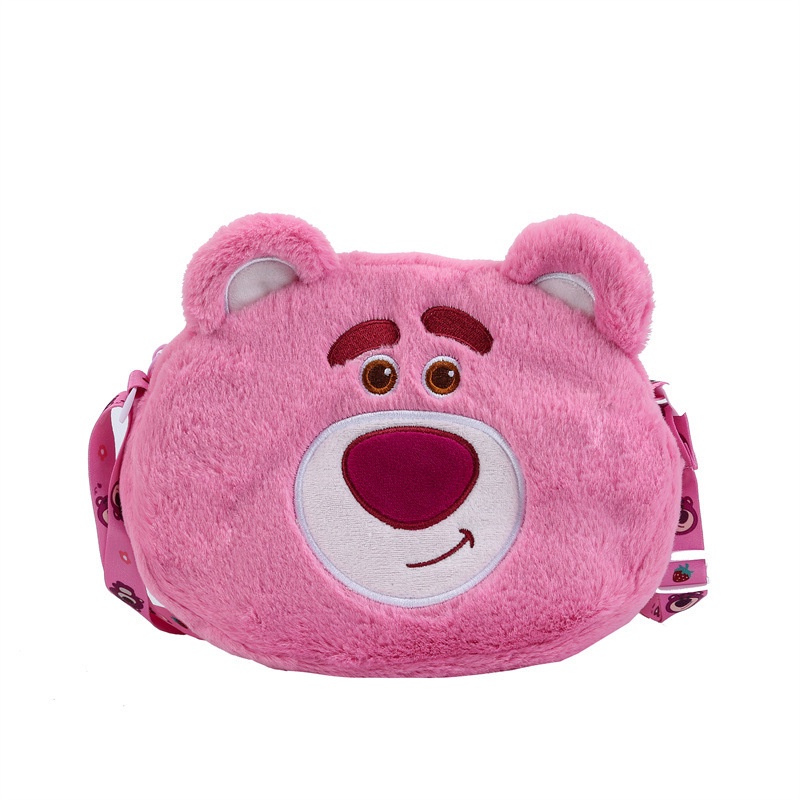 Laz Johnn Túi Đeo Chéo Hình Chú Gấu / Dâu Tây Nhồi Bông Dễ Thương Thời Trang Cho Bé Trai