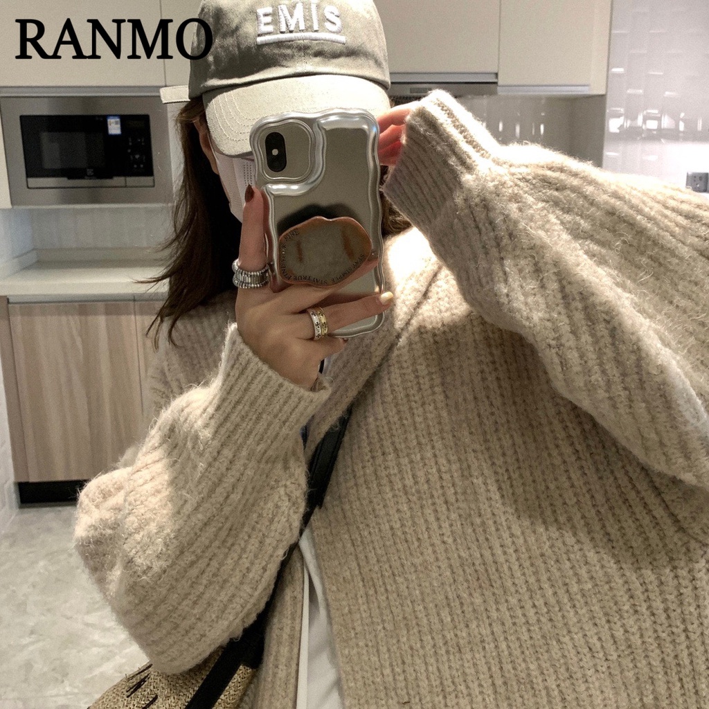 RANMO Áo Len áo khoác cardigan Popular phổ biến Trendy Dễ thương A91K7BG 38Z230919
