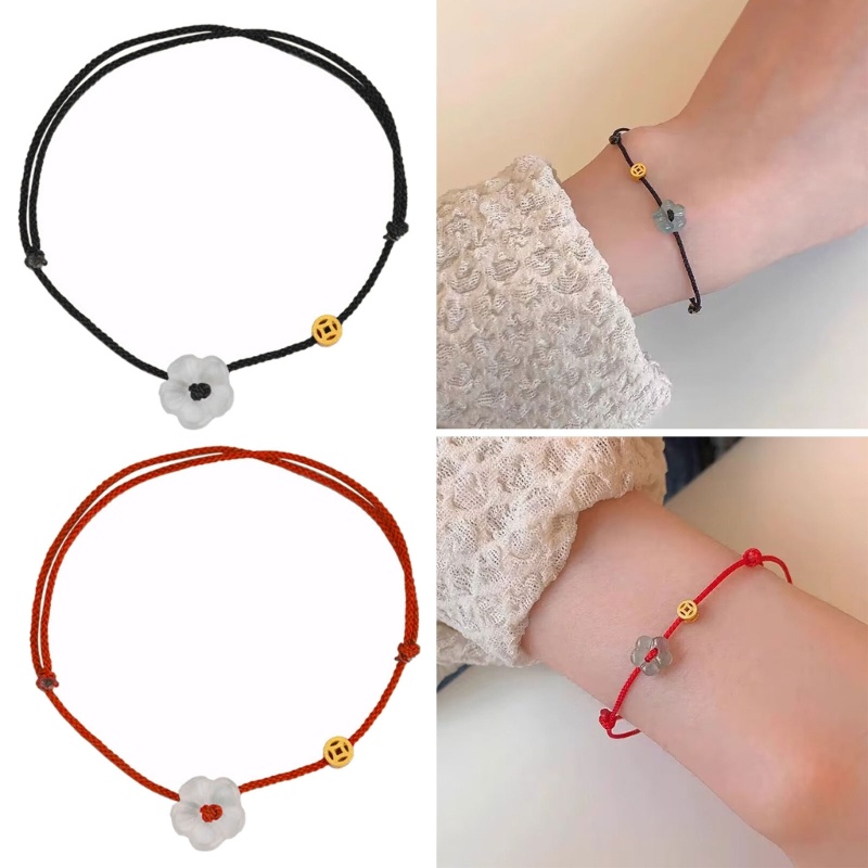 King Vòng Đeo Tay May Mắn Đính Hạt Phối Tua Rua Phong Cách Dân Tộc Trung Hoa