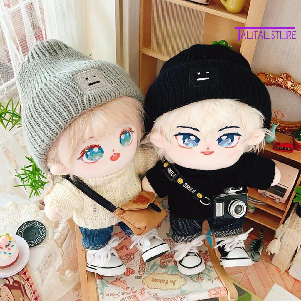 Áo sweater Dệt Kim Màu Trơn Thời Trang Cho Búp Bê 20cm