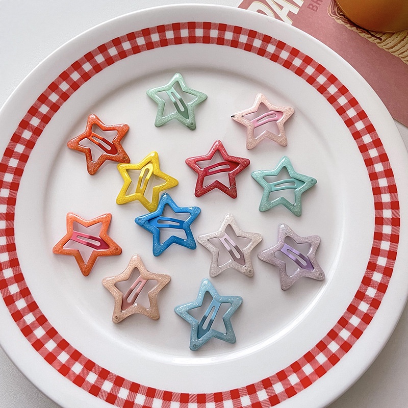 Bộ Kẹp Tóc Bb Hình Ngôi Sao Dễ Thương Thời Trang Cho Bé Gái YKT