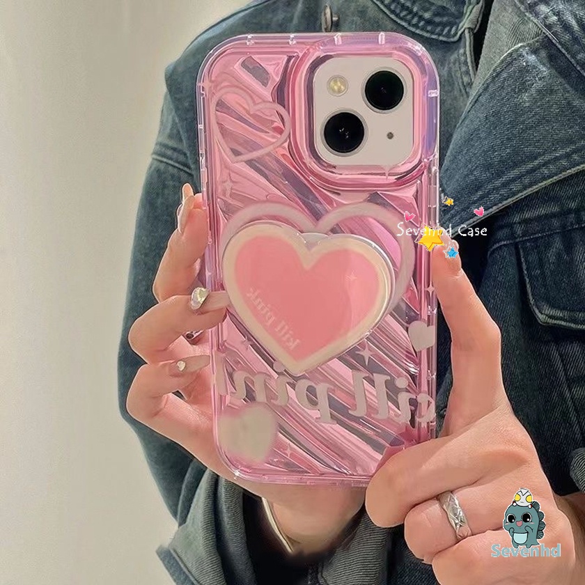 Ốp Điện Thoại Màu laser Họa Tiết Trái Tim Hoạt Hình Cho iphone 15 14 13 12 11 pro max x xr xs max 8 7 plus se 2020