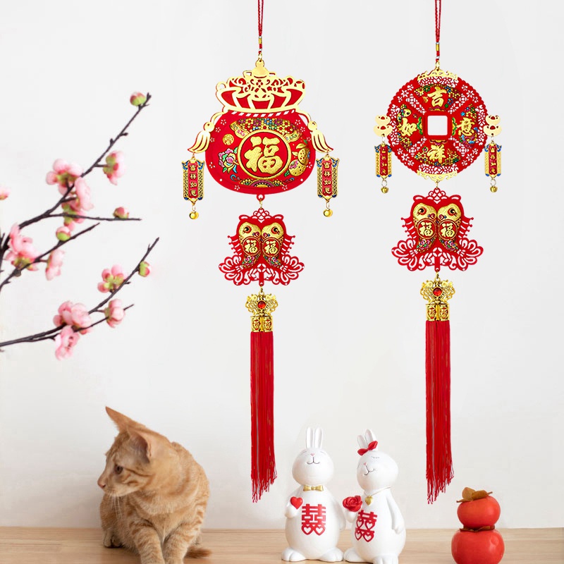 Dây Tua Rua Treo Trang Trí Năm Mới 2024 Hình Nhân Vật fu