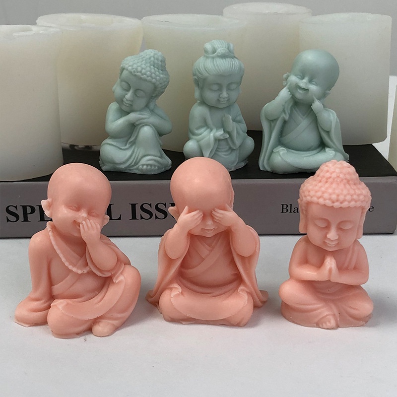 Khuôn silicone Làm Nến Thơm Hình Phật Tổ