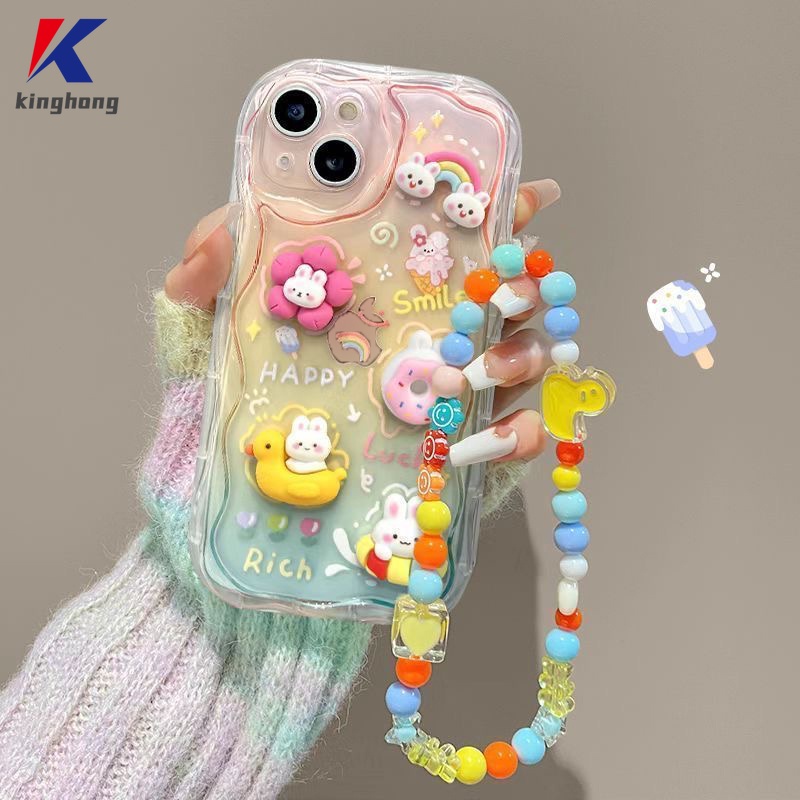 Vỏ Bao Da Điện Thoại Hình Hoa Hướng Dương Thỏ Cho IPhone XR 11 12 13 14 PRO MAX 6 7 6S 8 14 Plus X XS MAX 11 12 13 Se 2020 6SPlus 7Plus 6Plus 8Plus 14Plus XSMAX 3d