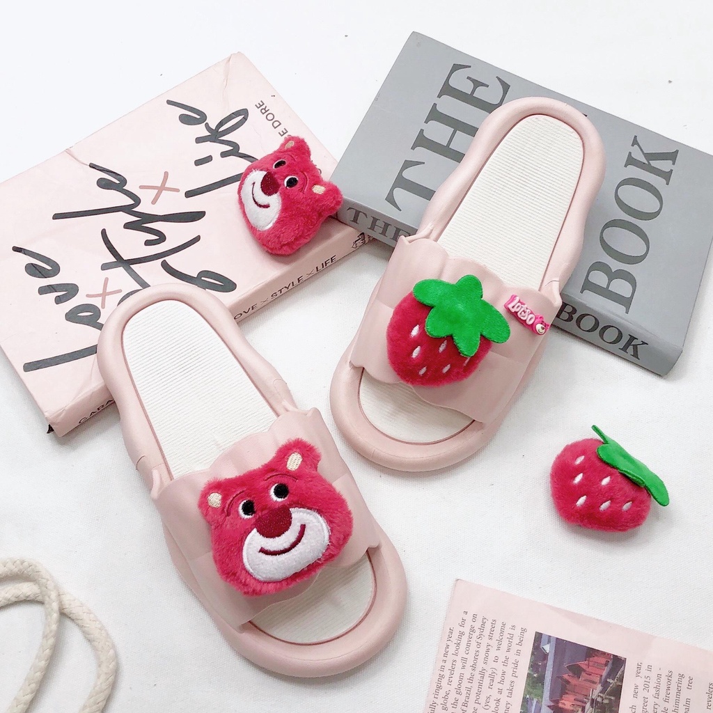 JY390-B1  Dép Nữ Mới Đế Dày Chống Trơn Trượt Mùa Hè Phối Kèm Hoạ Tiết Hoạt Hình, êm chân
