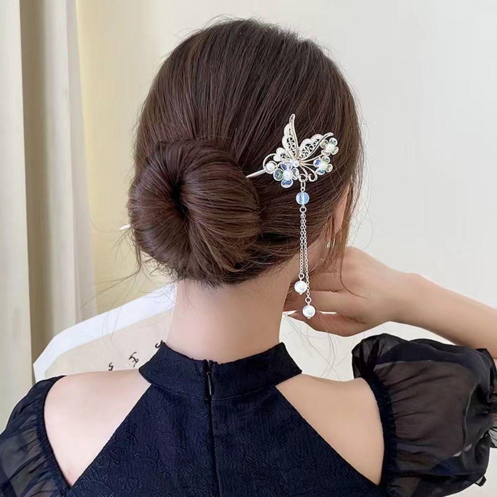 Mkeb Trâm Cài Tóc Hình Bướm Đính Đá Phong Cách Trung Hoa Cổ Điển Cho Nữ