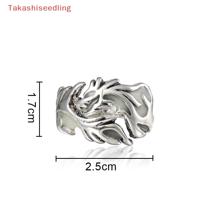 Nhẫn Hở Hình Rồng Phát Sáng Thời Trang Có Thể Điều Chỉnh Trang Sức halloween Dành Cho Nam