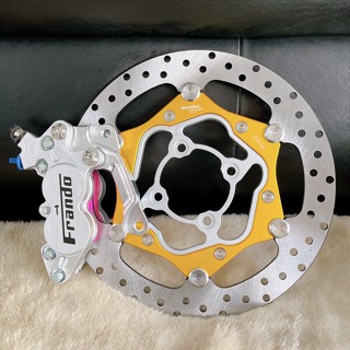 COMBO 3 Món cho SIRIUS_Heo frando bạc bố hồng, Đĩa oversize khoen inox kèm pát CNC nguyên khối tặng 2 ốc salaya lắp heo