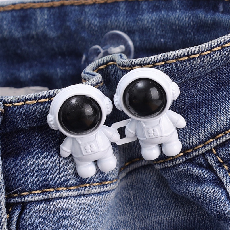 Kẹp Kim Loại / Kẹp Quần Áo / Váy / Thắt Lưng Không Cần Khâu Hình Phi Hành Gia Hoạt Hình Có Thể Điều Chỉnh Được