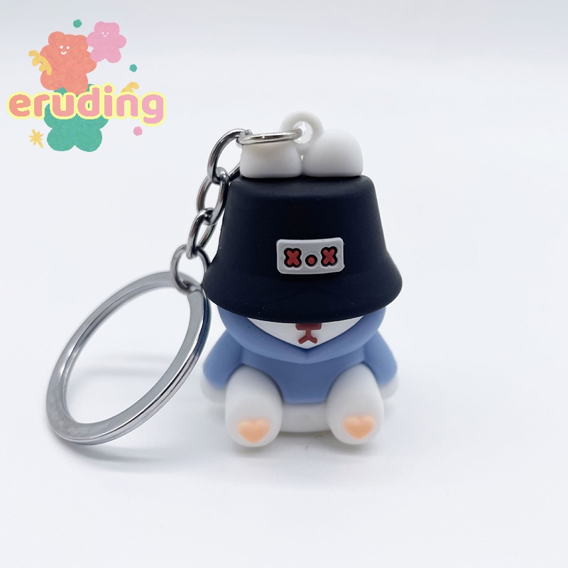 Móc Khóa Hình Gấu Đang Ngủ Bằng PVC Dễ Thương Thời Trang Trang Trí Túi Xách / Móc Khóa Xe Hơi