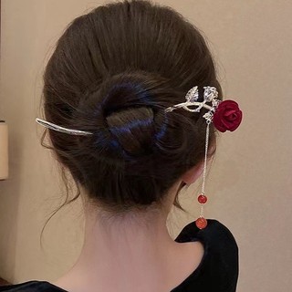 Qhs trâm cài tóc hoa hồng cho cô dâu