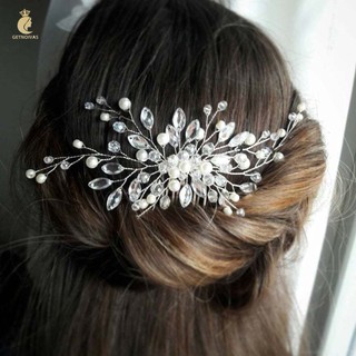 Lược Cài Tóc Cô Dâu Đính Đá Sang Trọng