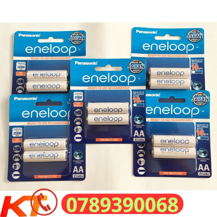 Pin sạc AA PANASONIC ENELOOP 2000mAh BK-4MCCE.2BV (combo 10 viên)