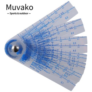 Muvako thước đo độ dày bằng nhựa 13 lưỡi 0.05-1mm chuyên dụng