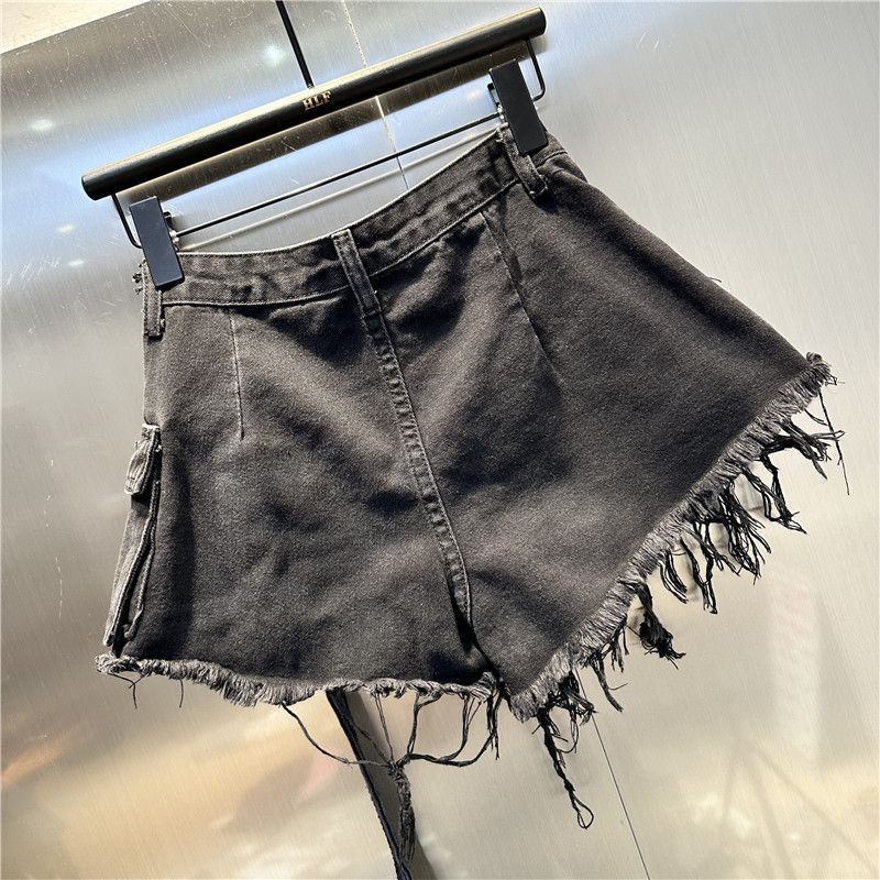 Thời Trang Quần Short denim Chữ a Lưng Cao Phong Cách Mùa Hè 2023