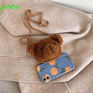 Pinou túi đeo chéo mini hình gấu bông đáng yêu cho bé