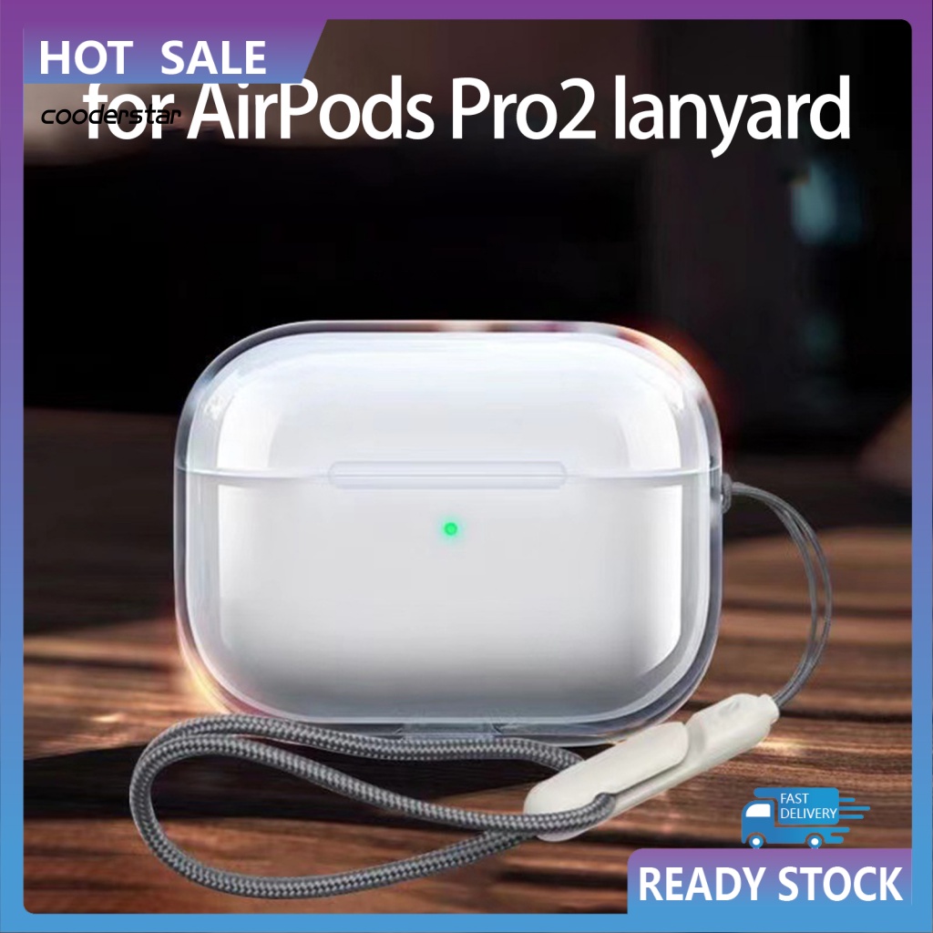 Vỏ Bảo Vệ Hộp Sạc Tai Nghe airpods Pro 2 Chống Trượt Chống Rơi Linh Hoạt Có Dây Đeo Tiện Lợi