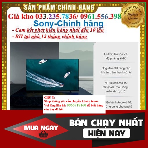 * Smart Tivi Sony 55 Inch 4K UHD KD-55X85J &lt; Chính hãng BH:24 tháng tại nhà toàn quốc&gt; - Mới 100%