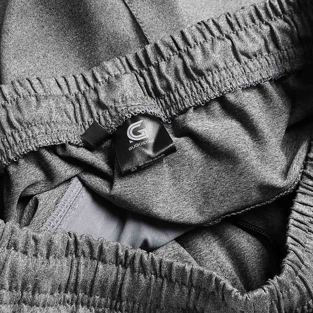 Quần Short Nam Thể Thao MIX G12 Gugostar, Vải Polyester Co Giãn 4 Chiều, Logo Thêu, 3 Túi Khóa Kéo