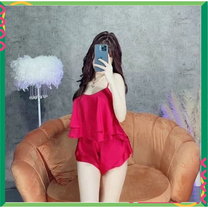 Đồ ngủ sexy, đồ bộ satin cao cấp mềm mịn mát - CN10