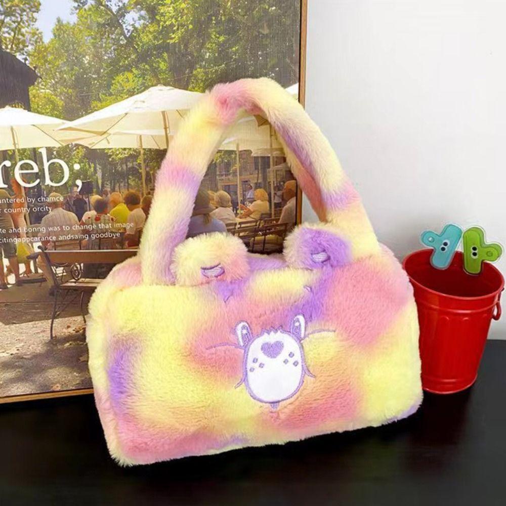 Dyruidoj1 carebears Túi Đeo Chéo Đựng Tiền Xu Bằng Vải Bông In Họa Tiết Gấu Hoạt Hình Màu Cầu Vồng