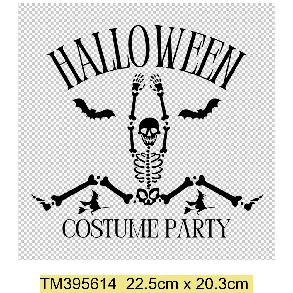 Happy Halloween Họa Tiết Gấu Truyền Nhiệt Viny Sắt Trên Halloween Miếng Dán Cho Áo Sơ Mi Quần Áo Cho Trẻ Em