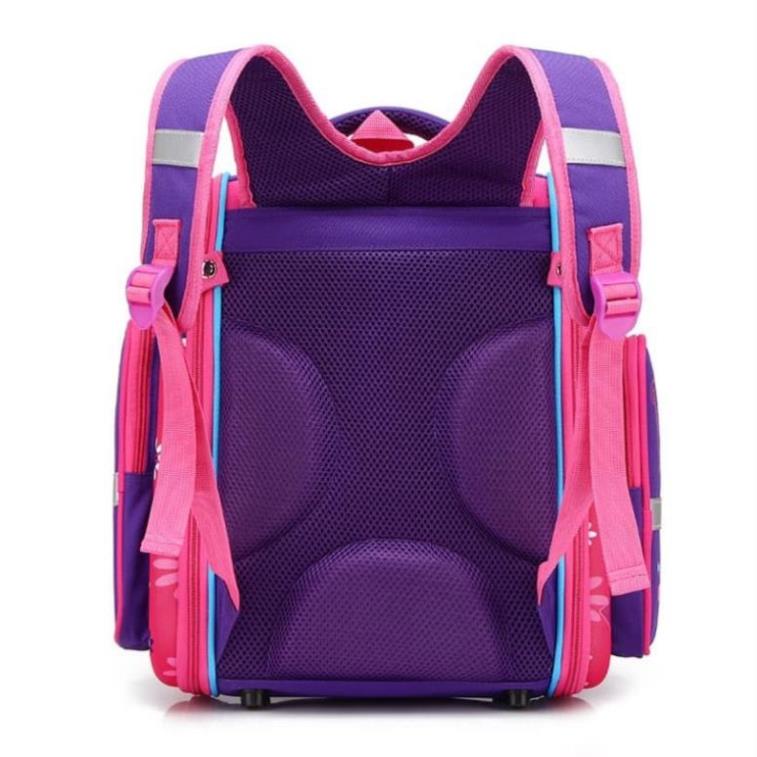 Balo chống gù cho bé trai gái cấp 1, ba lô siêu nhẹ chống nước có phản quang