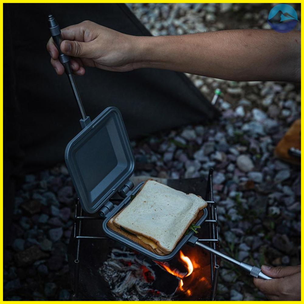 CAMPINGMOON Multifunctional Camping Picnic Breakfast Clamp Tray Bakeware for Outdoor Sandwich Making