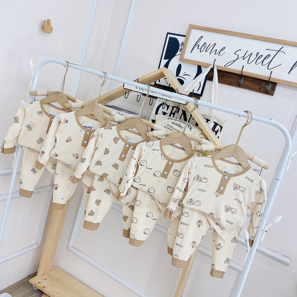 6-16KG BỘ TĂM DÀI TAY CỔ TRỤ NHIỀU HÌNH ĐÁNG YÊU CHO BÉ