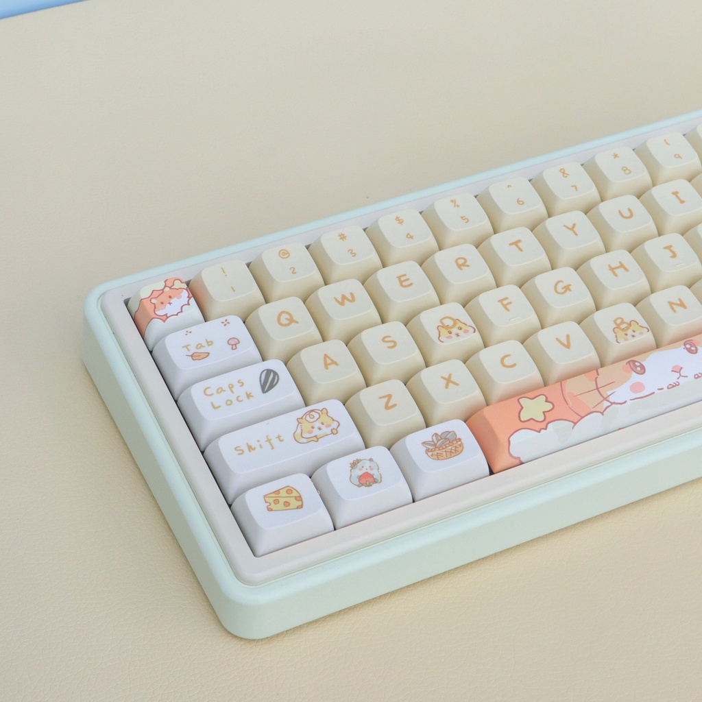 Câm miệng lại! Bàn Phím Cơ 131 Phím xda profile pbt Hình Chuột hamster Dễ Thương