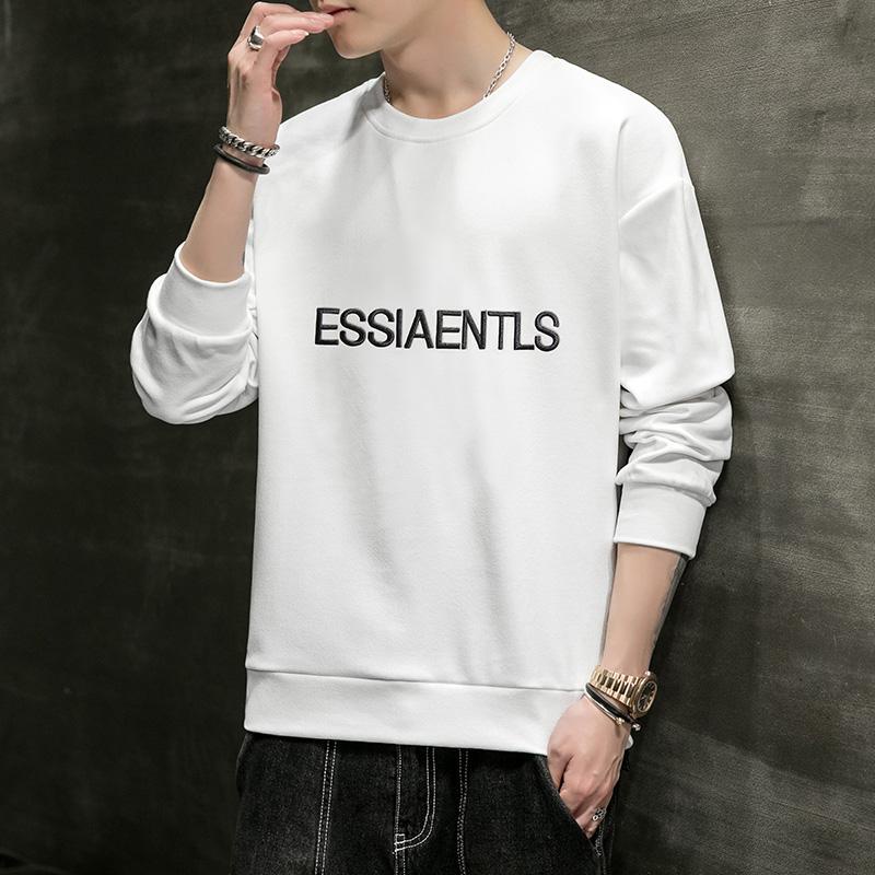 Áo Thun Tay Dài Cổ Tròn Thêu Họa Tiết Cá Tính Cho Nam size m-3xl Mới