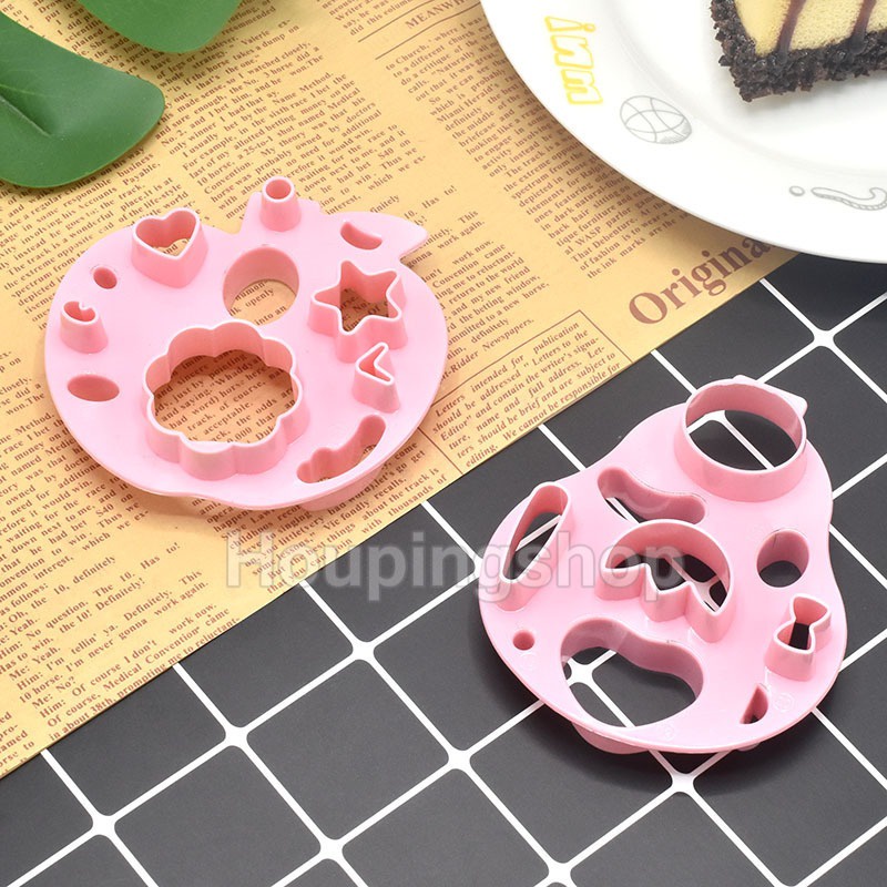 Set 2 / 3 / 4 Khuôn Làm Cơm Nắm Hình Biểu Cảm Hoạt Hình Dễ Thương