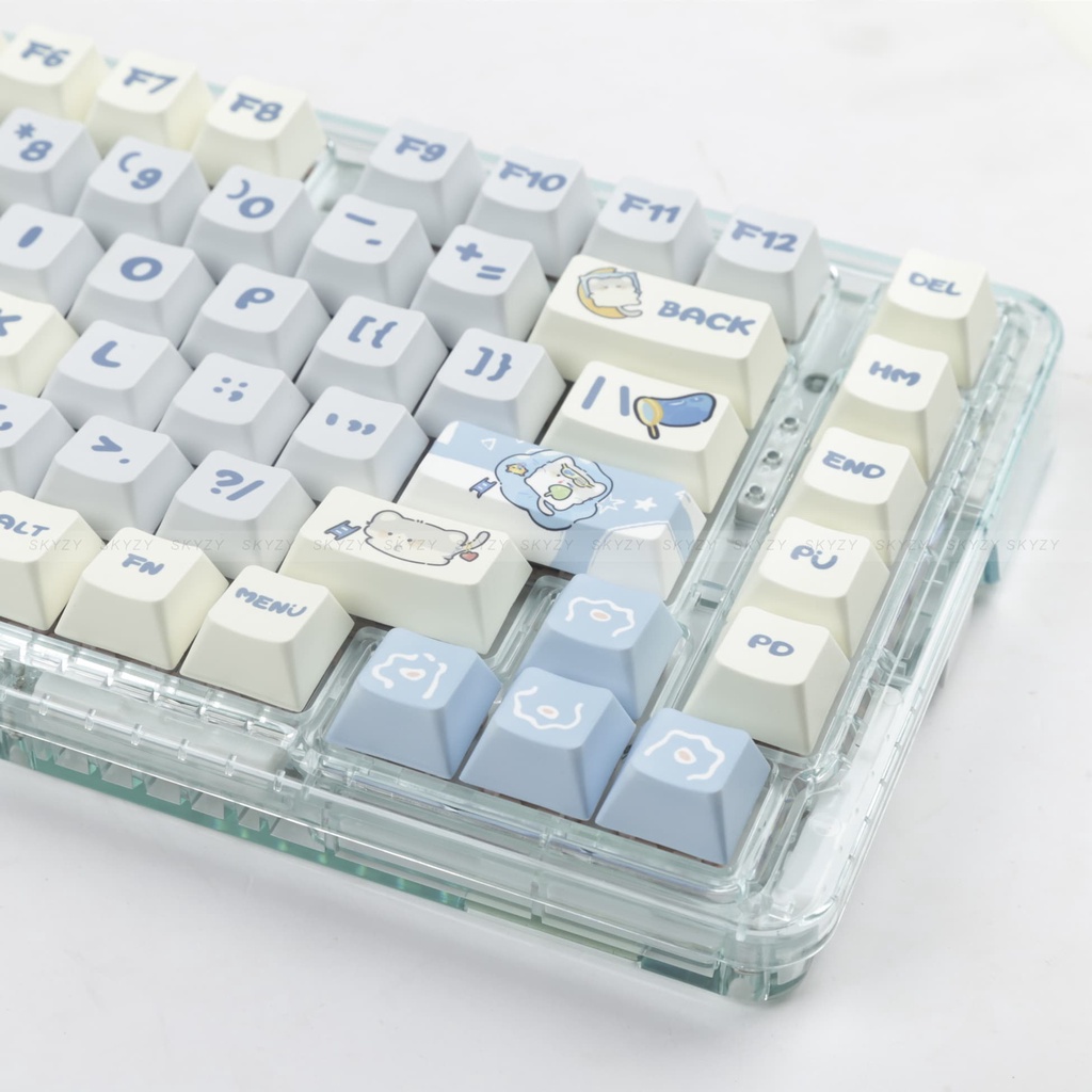 Daydream Kitten Keycaps Cherry Profile Hoạt Hình PBT Dye Sub Bàn Phím Cơ Keycap