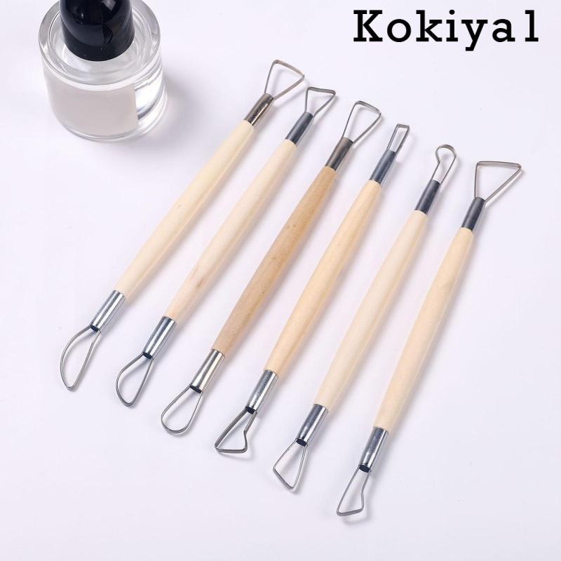 Bộ 6 Dụng Cụ Làm Gốm Đất Sét Hai Đầu Để Làm Chi Tiết Và Cắt Tỉa
