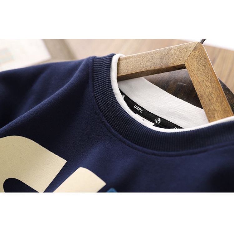 Amila Bộ Áo Sweater Giả Hai Lớp In Chữ Thời Trang Mùa Thu Giản Dị Dành Cho Bé Trai