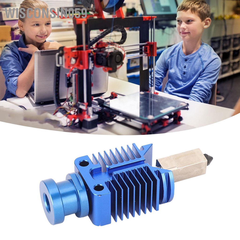 Wisconsin059 3D Máy In Đùn Hotend Bộ 24V 48W Đầu 0.4mm 0.6mm Thép Cứng Phun cho Ender 3