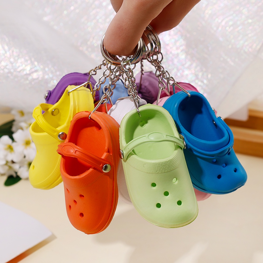 Dễ Thương Móc Khóa Hình Giày Dép Crocs 3d Bằng eva Độc Đáo