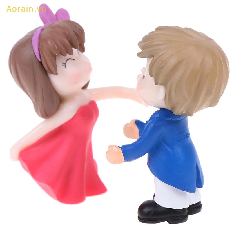 Tượng Cặp Đôi Lãng Mạn Thu Nhỏ Trang Trí Vườn Nhà Búp Bê diy