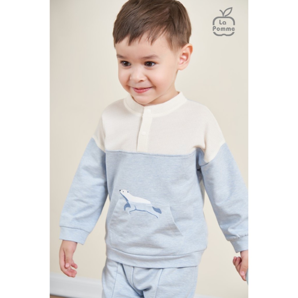 Bộ dài tay La Pomme Swimming Bear