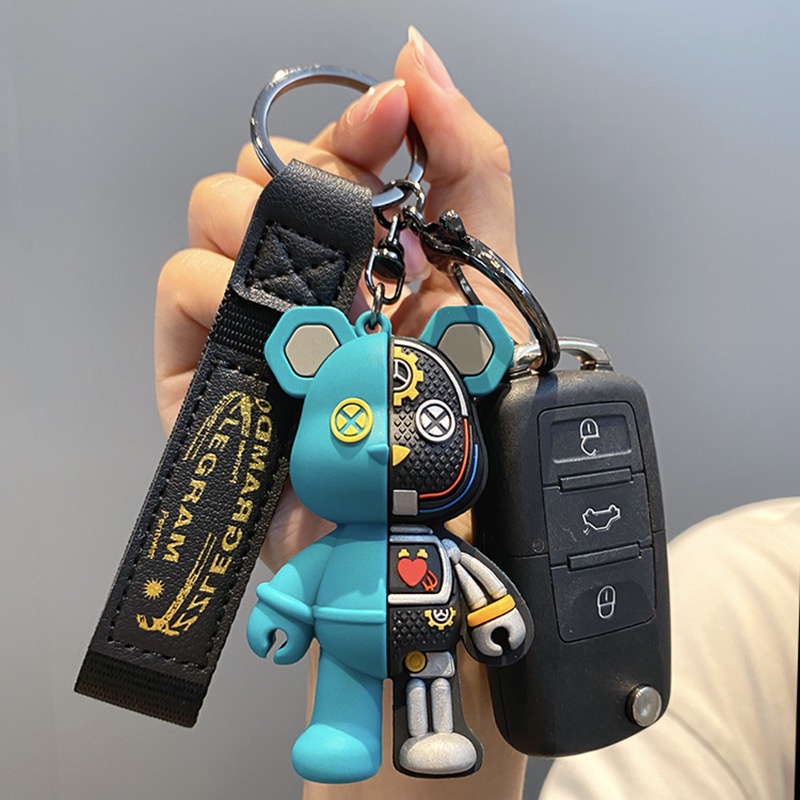 Móc Khóa Hình Gấu Cơ Khí Sáng Tạo Cho Cặp Đôi