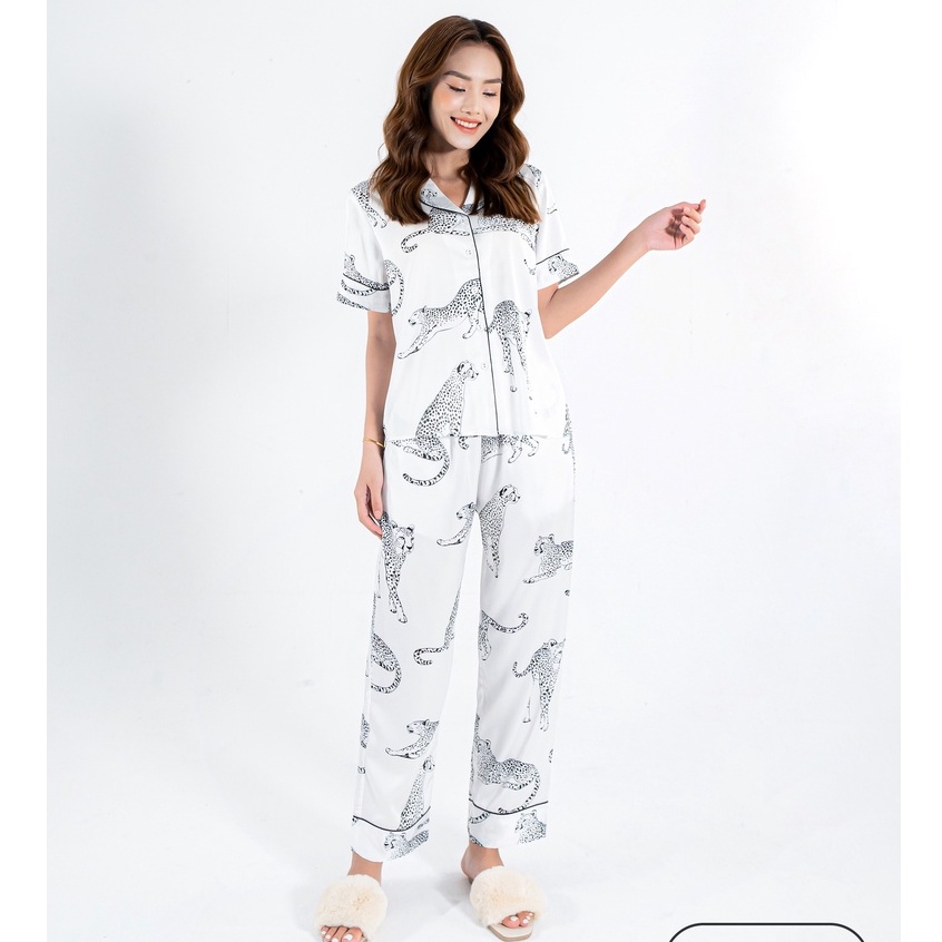 ĐỒ BỘ ZAM - BỘ NGẮN TAY QUẦN DÀI BÁO TRẮNG