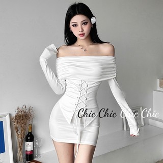 Chic Chic váy nữ Đầm Body Cho thời váy INS hàn quốc Fashion Dễ thương WLQ2300MO3 41Z231012