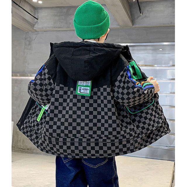 Bé trai nhung dày cotton áo khoác mùa đông mới mùa đông cotton áo ấm áo gió trẻ em áo khoác cotton hợp thời trang