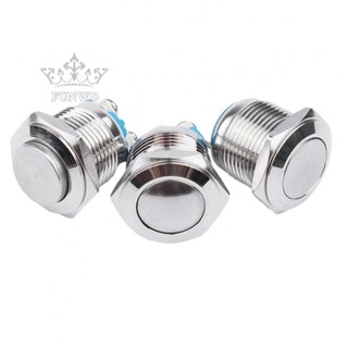 【FUNWD】Easy Install 19mm Metal Momentary Push Button Switch 12V Waterproof On Off Start