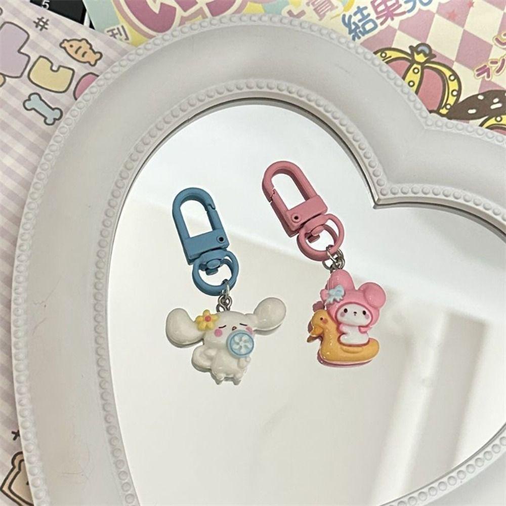 Mluck Móc Khóa Hình Que Kem / kuromi / pachacco resin cinnamoroll mini / Dưa Hấu / Mèo kt my melody Xinh Xắn