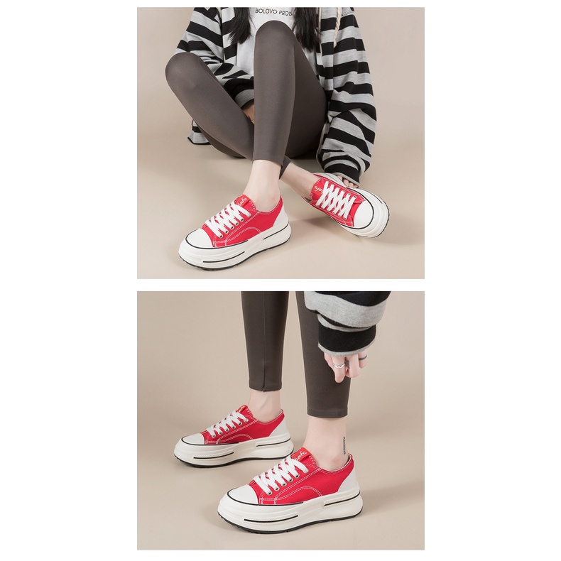Giày Thể Thao canvas Đế Dày Thời Trang Xuân Hè Thu 2023 Phong Cách Mới Cho Nữ
