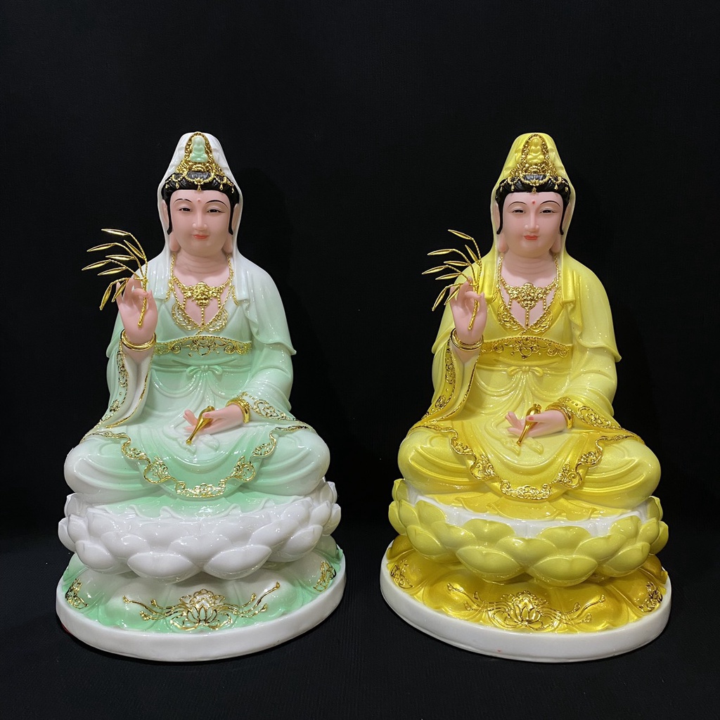 Tượng Quan Thế Âm Bồ Tát Bột Đá 16in ( 40cm ) tamlinhvanhoaphamphatgiao